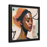 Beautiful African Woman Portrait Canvas Wall Art With Frame - WhatYouNeedSales