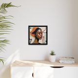 Beautiful African Woman Portrait Canvas Wall Art With Frame - WhatYouNeedSales