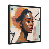 Beautiful African Woman Portrait Canvas Wall Art With Frame - WhatYouNeedSales