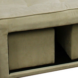 "Beige Storage Bench and Ottoman Set" - WhatYouNeedSales