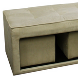 "Beige Storage Bench and Ottoman Set" - WhatYouNeedSales