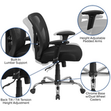 Big & Tall Office Chair | Adjustable Height Mesh Swivel Office Chair with Wheels - WhatYouNeedSales