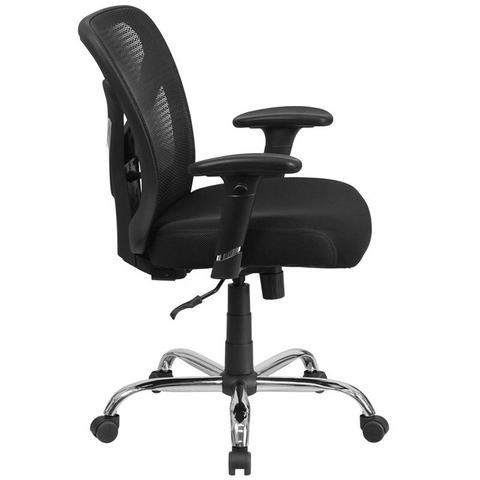 Big & Tall Office Chair | Adjustable Height Mesh Swivel Office Chair with Wheels - WhatYouNeedSales