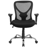 Big & Tall Office Chair | Adjustable Height Mesh Swivel Office Chair with Wheels - WhatYouNeedSales