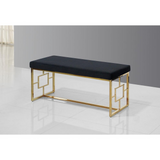 Black and Gold Stainless Steel Bench - WhatYouNeedSales