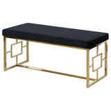 Black and Gold Stainless Steel Bench - WhatYouNeedSales