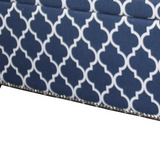 "Blue and White Quatrefoil Storage Bench" - WhatYouNeedSales