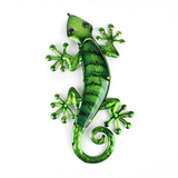 Blue & Green Striped Gecko Metal Wall Art - WhatYouNeedSales