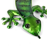 Blue & Green Striped Gecko Metal Wall Art - WhatYouNeedSales