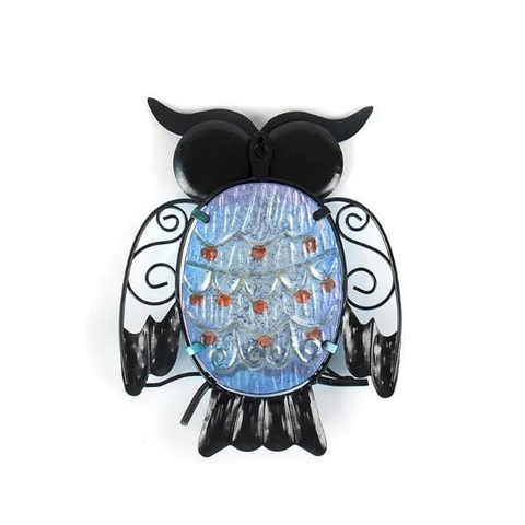 Blue Owl Metal Wall Art - WhatYouNeedSales