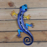 Blue & Red Gecko Metal Wall Art - WhatYouNeedSales