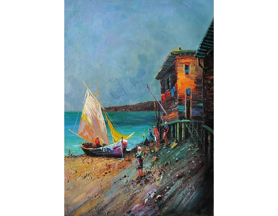 Boat Knife House Art Painting - WhatYouNeedSales