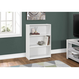 BOOKCASE - 36"H / WHITE WITH 3 SHELVES - WhatYouNeedSales