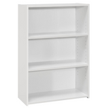 BOOKCASE - 36"H / WHITE WITH 3 SHELVES - WhatYouNeedSales