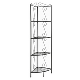 BOOKCASE - 70"H / COPPER METAL CORNER ETAGERE - WhatYouNeedSales