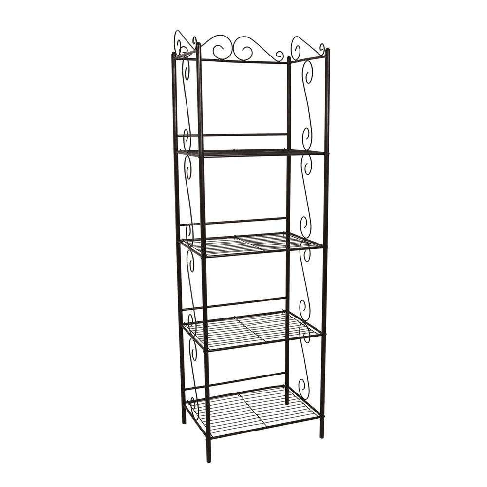 BOOKCASE - 70"H / COPPER METAL ETAGERE - WhatYouNeedSales