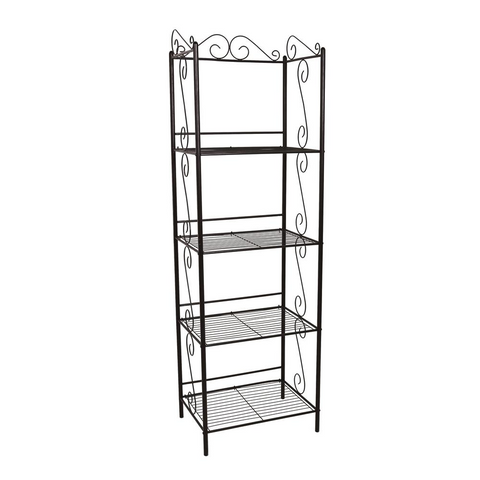 BOOKCASE - 70"H / COPPER METAL ETAGERE - WhatYouNeedSales