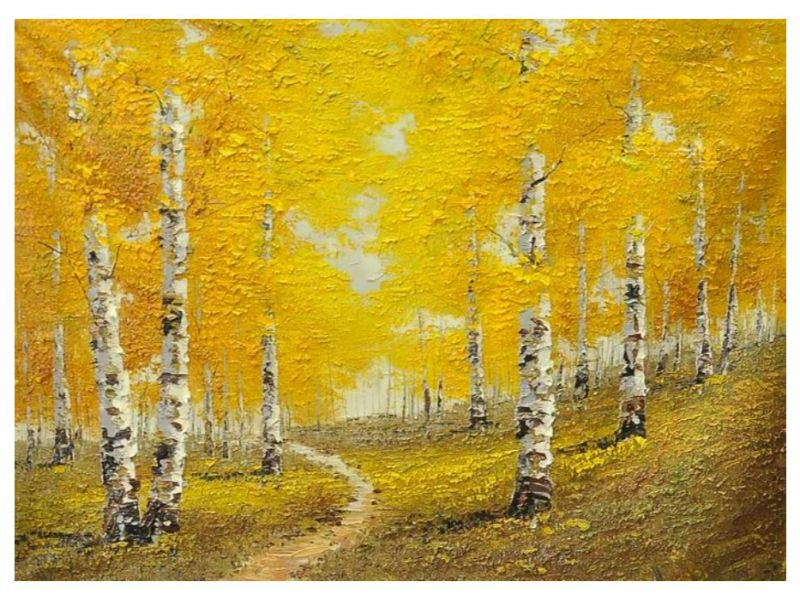 Brown Tree Birch Knife Art Painting - WhatYouNeedSales