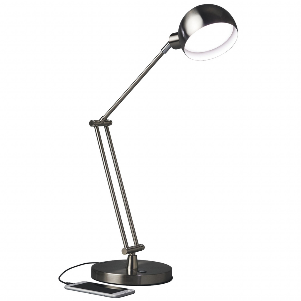 Brushed Nickel LED Adjustable Desk Lamp - WhatYouNeedSales