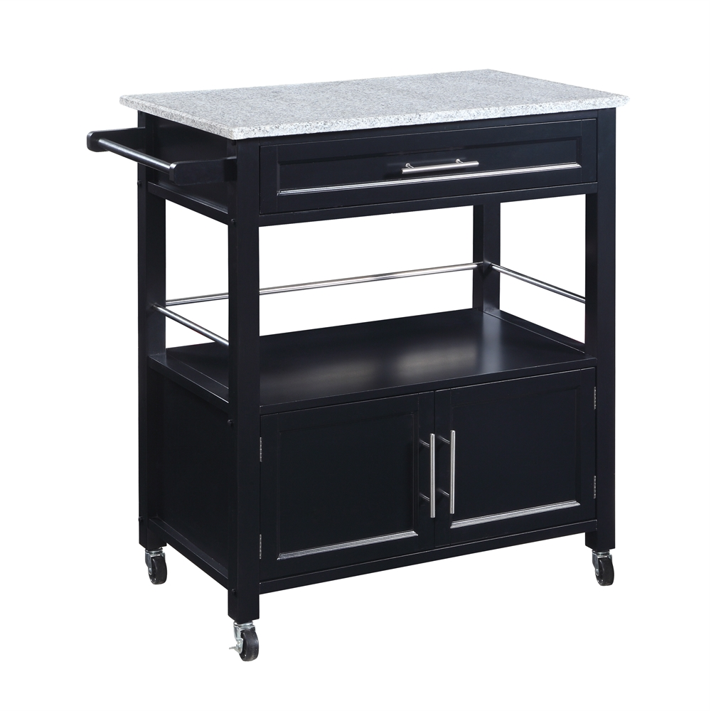 Cameron Kitchen Cart With Granite Top - WhatYouNeedSales