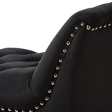 Chandelle Luxe and Contemporary Black Velvet Upholstered Bench - WhatYouNeedSales