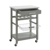 Clarke Blue Kitchen Cart - WhatYouNeedSales