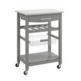 Clarke Blue Kitchen Cart - WhatYouNeedSales