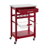 Clarke Red Kitchen Cart - WhatYouNeedSales