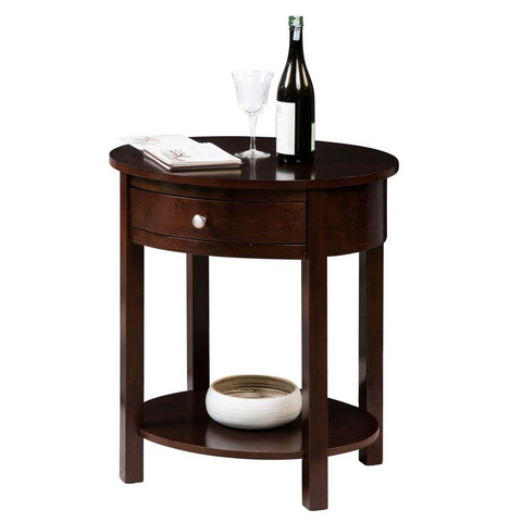 Classic Accents Cypress End Table - Elegant Oval Shape