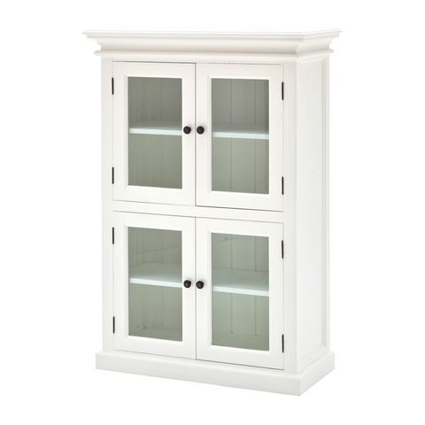 Classic White Two Level Storage Cabinet - WhatYouNeedSales