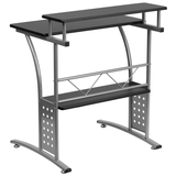 Clifton Black Computer Desk - Ember Workspace - WhatYouNeedSales