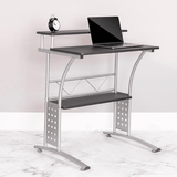 Clifton Black Computer Desk - Ember Workspace - WhatYouNeedSales