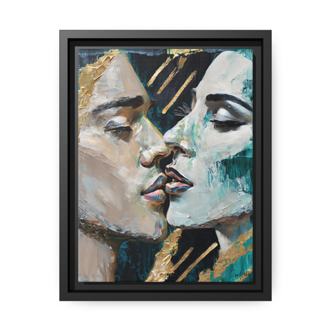 CLOSED EYES AND KISSED Canvas Wall Art - By QueenNoble - WhatYouNeedSales