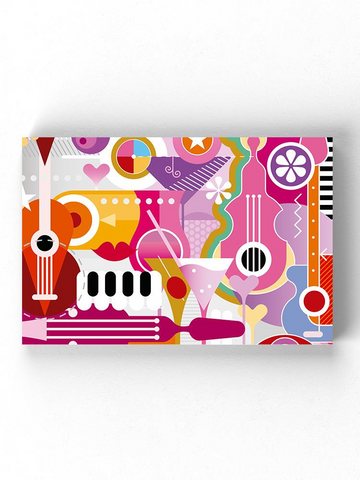 Cocktails And Music Wrapped Canvas -Image by Shutterstock - WhatYouNeedSales