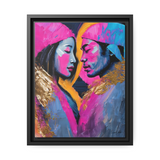 COLORFUL LOVE COUPLE PORTRAIT Canvas Wall Art - By QueenNoble - WhatYouNeedSales