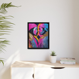 COLORFUL LOVE COUPLE PORTRAIT Canvas Wall Art - By QueenNoble - WhatYouNeedSales