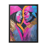 COLORFUL LOVE COUPLE PORTRAIT Canvas Wall Art - By QueenNoble - WhatYouNeedSales