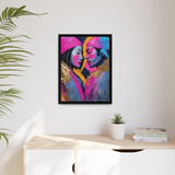 COLORFUL LOVE COUPLE PORTRAIT Canvas Wall Art - By QueenNoble - WhatYouNeedSales