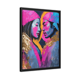 COLORFUL LOVE COUPLE PORTRAIT Canvas Wall Art - By QueenNoble - WhatYouNeedSales