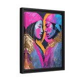 COLORFUL LOVE COUPLE PORTRAIT Canvas Wall Art - By QueenNoble - WhatYouNeedSales