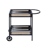 Colson Black Finish  Serving Cart - WhatYouNeedSales