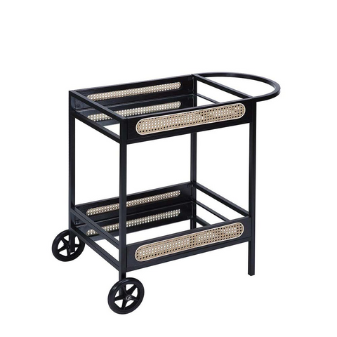 Colson Black Finish  Serving Cart - WhatYouNeedSales