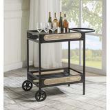 Colson Black Finish  Serving Cart - WhatYouNeedSales