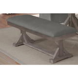 Upholstered Bench, Gray. - WhatYouNeedSales