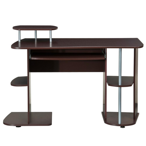 Workstation Desk With Storage. Color: Chocolate - WhatYouNeedSales