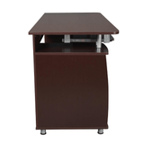 Workstation Computer Desk with Storage. Color: Chocolate - WhatYouNeedSales