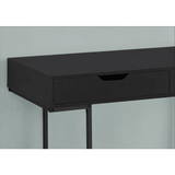 Modern Desk-48''L with Black Finish and Two Drawers Computer Desk - Ember Workspace - WhatYouNeedSales