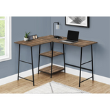 CASART L-Shaped Computer Corner Desk with Two Open Shelves - Ember Workspace - WhatYouNeedSales