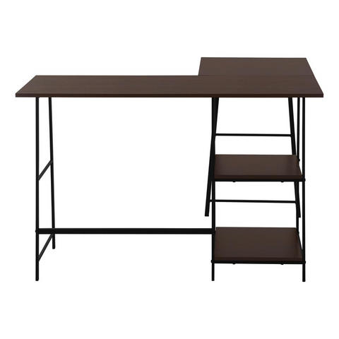 CASART L-Shaped Computer Corner Desk with Two Open Shelves - Ember Workspace - WhatYouNeedSales