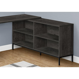 L-Shaped Corner Computer Desk with Storage Drawers - 60"L, Black Grey - Ember Workspace - WhatYouNeedSales